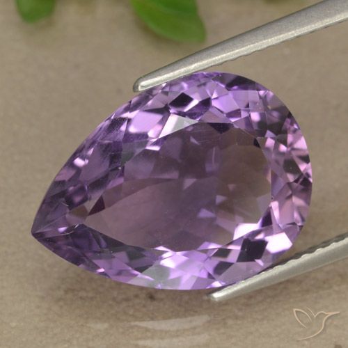 7.62ct طبيعي بنفسجى أرجوانى متوسط جمشت, شكل الكمثرى, قليلا جدا