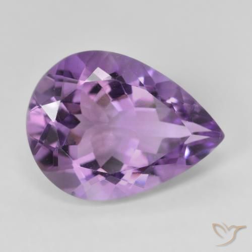 جمشت Medium Light Purplish-Violet طبيعي، شكل الكمثرى، 6.68 قيراط، VVS-VS