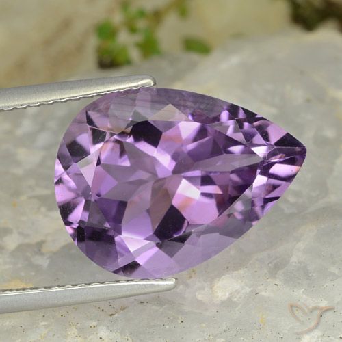 7.03ct طبيعي بنفسجى متوسط جمشت, شكل الكمثرى, VVS-VS
