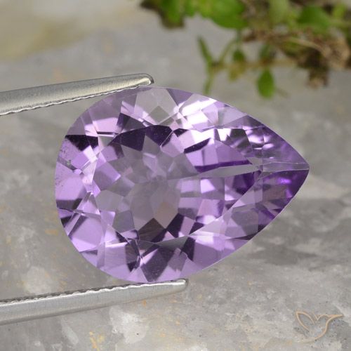 6.54ct طبيعي بنفسجى باذنجانى جمشت, شكل الكمثرى, VVS-VS