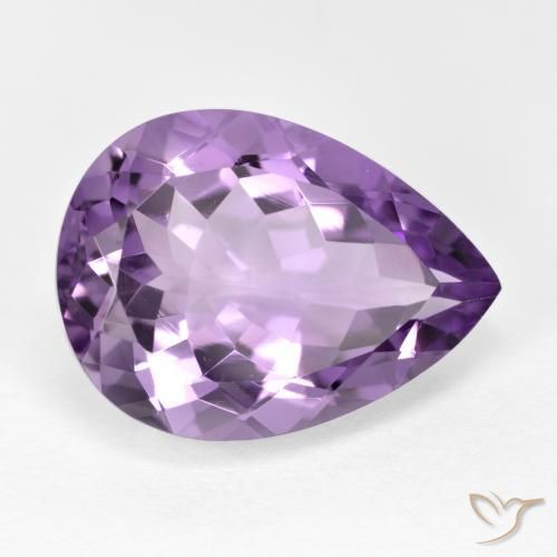 7.32ct طبيعي بنفسجى أرجوانى فاتح-متوسط جمشت, شكل الكمثرى, VVS-VS
