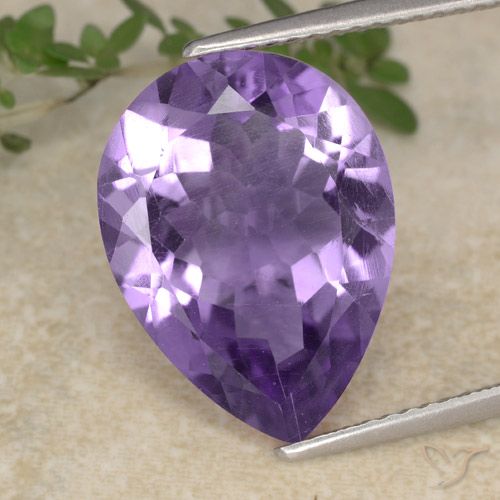 6.32ct طبيعي بنفسجى غامق جمشت, شكل الكمثرى, قليلا جدا