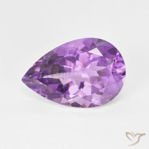 5.06ct طبيعي بنفسجي أرجواني جمشت, شكل الكمثرى, قليلا جدا