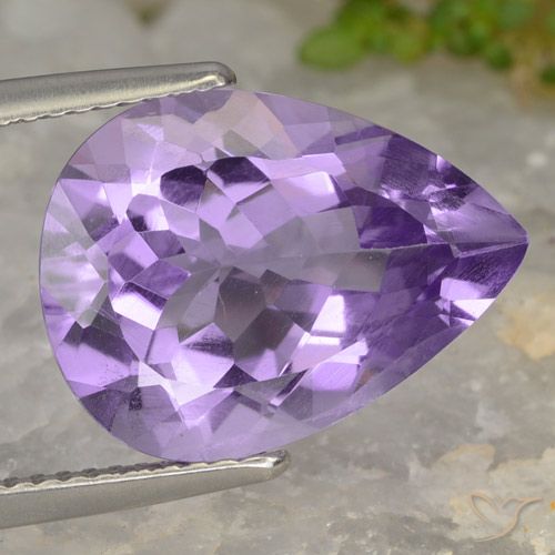 6.43ct طبيعي بنفسجى متوسط جمشت, شكل الكمثرى, VVS-VS