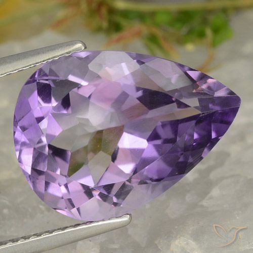 6.68ct طبيعي بنفسجي أرجواني جمشت, شكل الكمثرى, VVS-VS