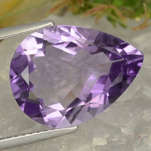 6.71ct طبيعي بنفسجي أرجواني جمشت, شكل الكمثرى, VVS-VS