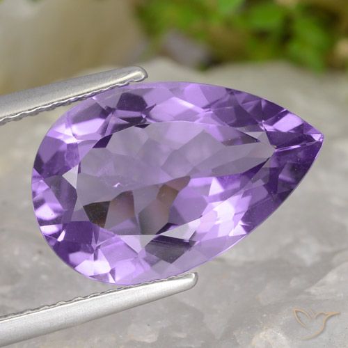 4.77ct طبيعي بنفسجي وردي جمشت, شكل الكمثرى, قليلا جدا