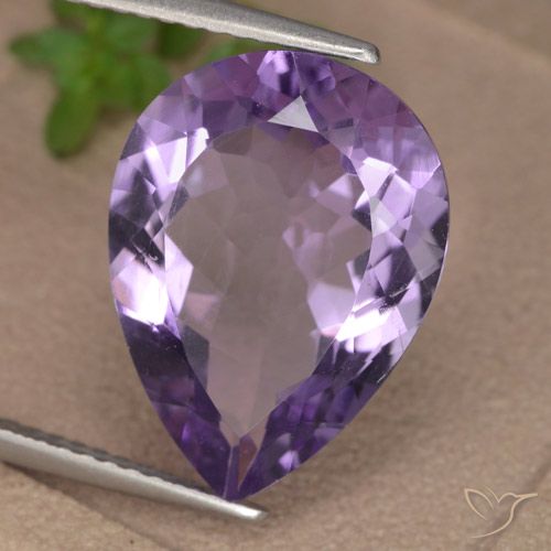 6.64ct طبيعي بنفسجى متوسط جمشت, شكل الكمثرى, VVS-VS