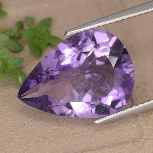 5.97ct طبيعي بنفسجي أرجواني جمشت, شكل الكمثرى, VVS-VS