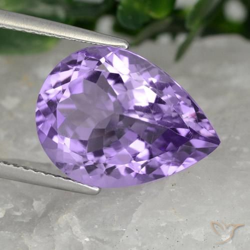 7.08ct طبيعي بنفسجى متوسط جمشت, شكل الكمثرى, VVS-VS