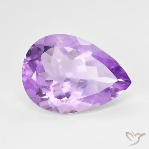 6.76ct طبيعي بنفسجى غامق جمشت, شكل الكمثرى, قليلا جدا