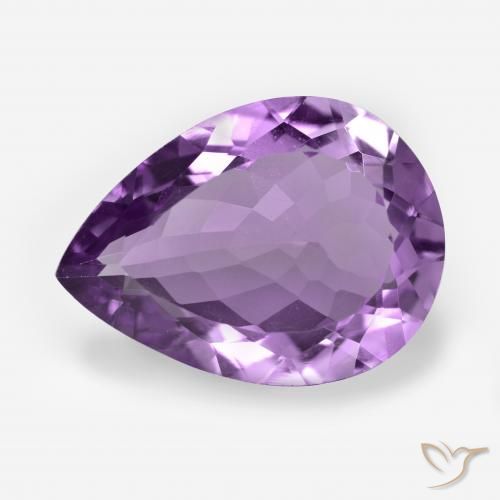 6.14ct طبيعي بنفسجى حيوى جمشت, شكل الكمثرى, قليلا جدا