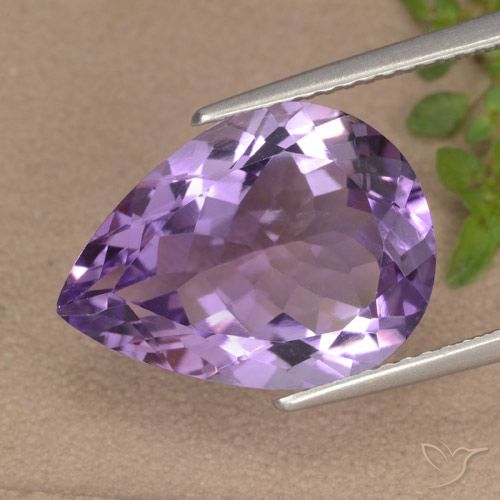 6.52ct طبيعي بنفسجى غامق جمشت, شكل الكمثرى, VVS-VS