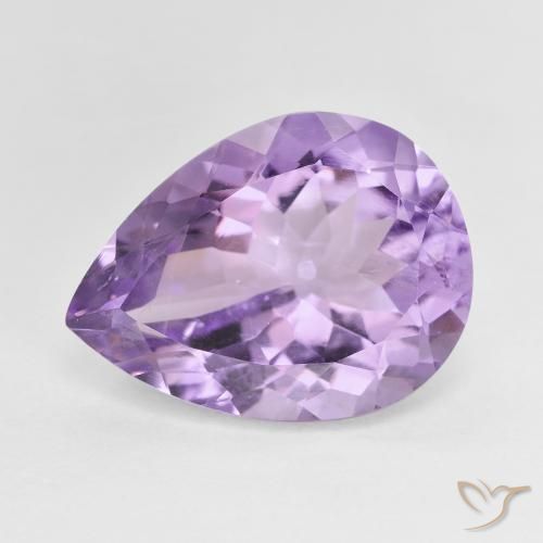 7.28ct طبيعي بنفسجى متوسط جمشت, شكل الكمثرى, قليلا جدا