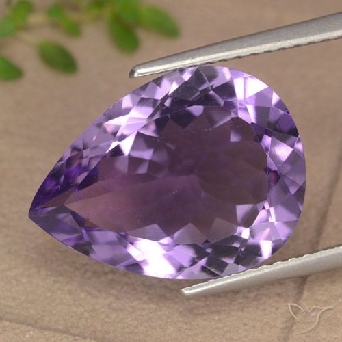 6.79ct طبيعي بنفسجى باذنجانى جمشت, شكل الكمثرى, VVS-VS
