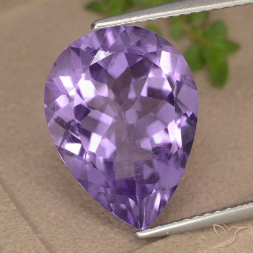 6.83ct طبيعي بنفسجى متوسط جمشت, شكل الكمثرى, VVS-VS