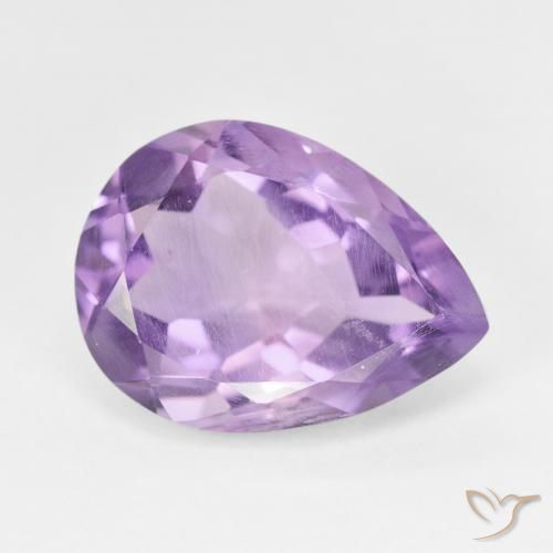 7.26ct طبيعي بنفسجى سوسنى جمشت, شكل الكمثرى, قليلا جدا