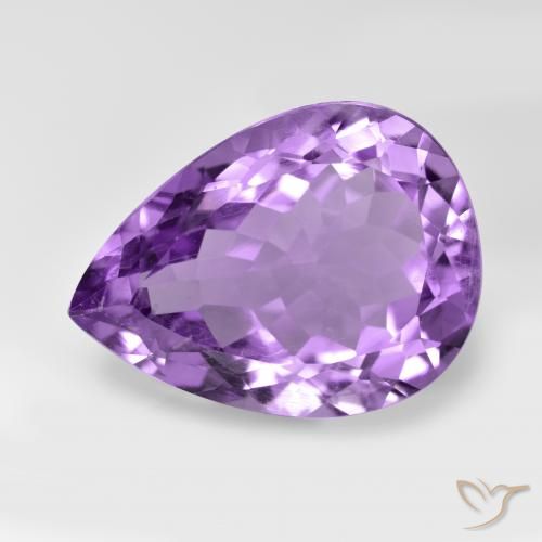 7.04ct طبيعي بنفسجى متوسط جمشت, شكل الكمثرى, VVS-VS