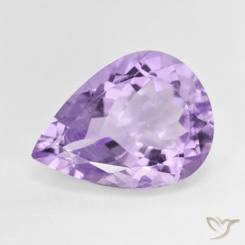 7.28ct طبيعي بنفسجى متوسط جمشت, شكل الكمثرى, قليلا جدا