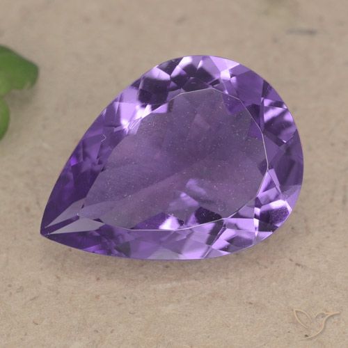 6.08ct طبيعي بنفسجى متوسط جمشت, شكل الكمثرى, قليلا جدا