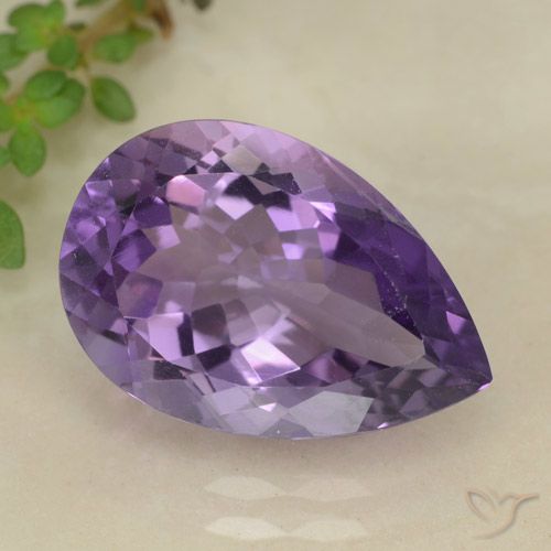 5.04ct طبيعي بنفسجى متوسط جمشت, شكل الكمثرى, قليلا جدا