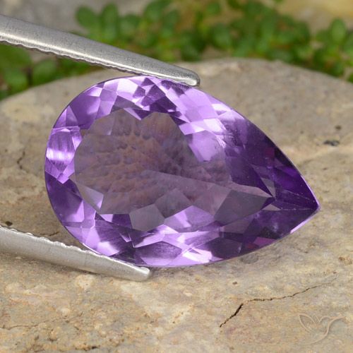 4.82ct طبيعي بنفسجى كثيف جمشت, شكل الكمثرى, VVS-VS