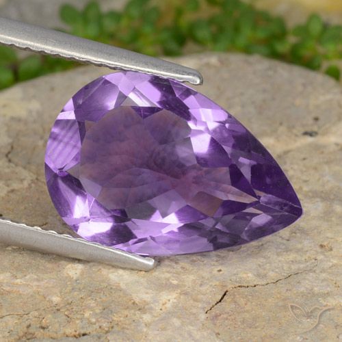4.52ct طبيعي بنفسجى متوسط جمشت, شكل الكمثرى, VVS-VS