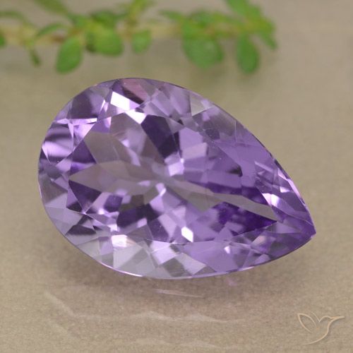 5.10ct طبيعي بنفسجى متوسط جمشت, شكل الكمثرى, VVS-VS