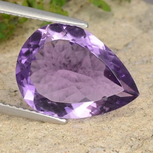 5.73ct طبيعي بنفسجي وردي جمشت, شكل الكمثرى, VVS-VS