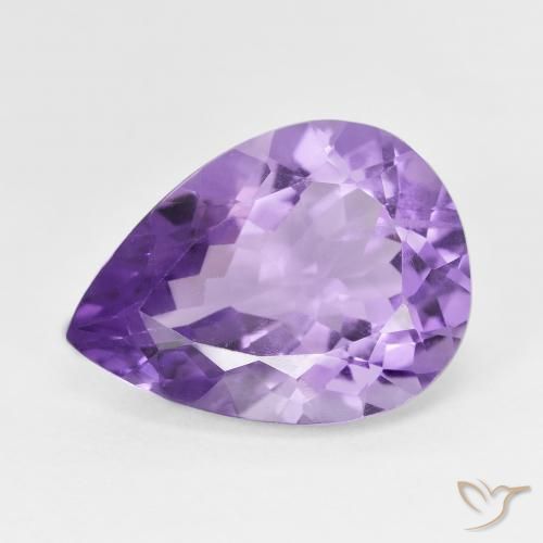 7.28ct طبيعي لون بنفسجى غامق جمشت, شكل الكمثرى, قليلا جدا