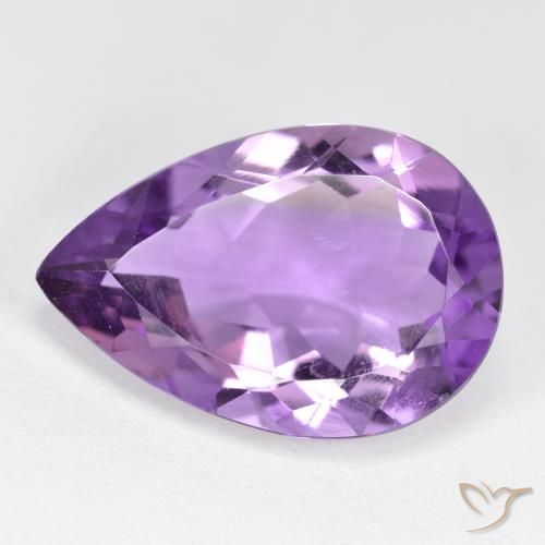 8.35ct طبيعي بنفسجى غامق جمشت, شكل الكمثرى, VVS-VS