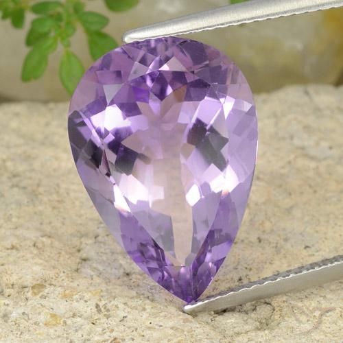 9.43ct طبيعي بنفسجى غامق جمشت, شكل الكمثرى, VVS-VS