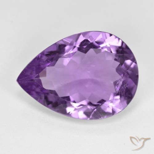 8.34ct طبيعي بنفسجي وردي جمشت, شكل الكمثرى, قليلا جدا