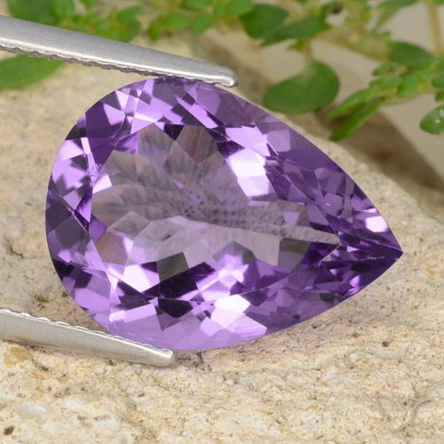 6.63ct طبيعي بنفسجى متوسط جمشت, شكل الكمثرى, VVS-VS