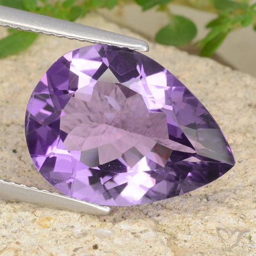 6.33ct طبيعي بنفسجى متوسط جمشت, شكل الكمثرى, VVS-VS