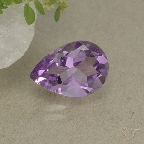 1.81ct طبيعي بنفسجى سوسنى جمشت, شكل الكمثرى, قليلا جدا