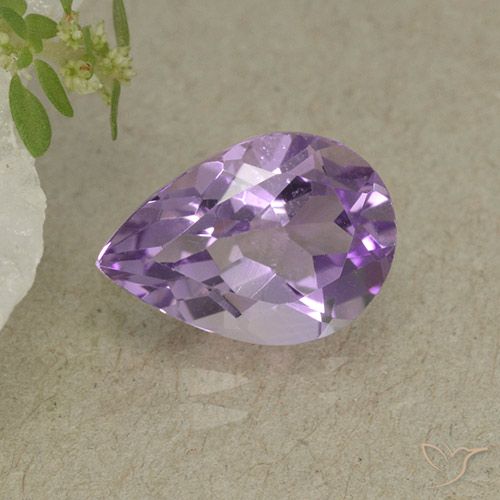 1.84ct طبيعي بنفسجى سوسنى وردى جمشت, شكل الكمثرى, VVS-VS