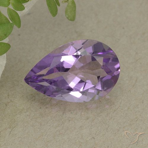 2.05ct طبيعي بنفسجى غامق جمشت, شكل الكمثرى, VVS-VS
