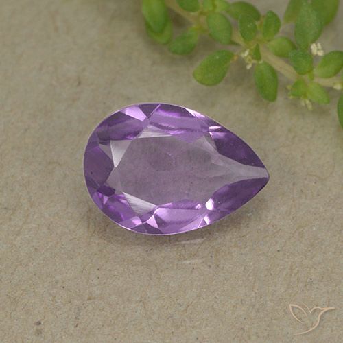 1.40ct طبيعي بنفسجى متوسط جمشت, شكل الكمثرى, VVS-VS