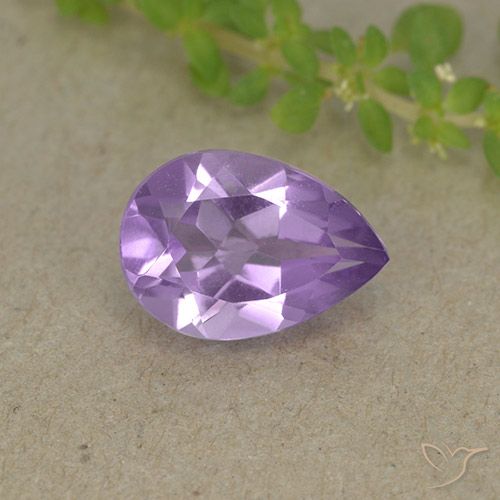 1.56ct طبيعي بنفسجى سوسنى غامق جمشت, شكل الكمثرى, VVS-VS