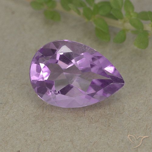 1.83ct طبيعي بنفسجى سوسنى جمشت, شكل الكمثرى, VVS-VS
