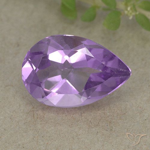 1.58ct طبيعي بنفسجي وردي جمشت, شكل الكمثرى, VVS-VS