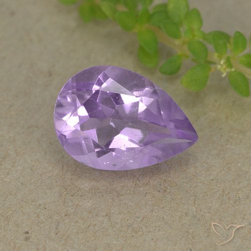 1.83ct طبيعي بنفسجى متوسط جمشت, شكل الكمثرى, VVS-VS