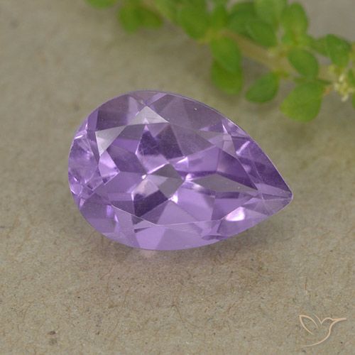 1.91ct طبيعي بنفسجى متوسط جمشت, شكل الكمثرى, VVS-VS