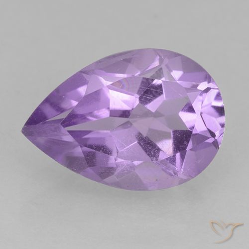 1.78ct طبيعي بنفسجى متوسط جمشت, شكل الكمثرى, قليلا جدا
