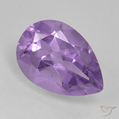 1.71ct طبيعي بنفسجى متوسط جمشت, شكل الكمثرى, قليلا جدا