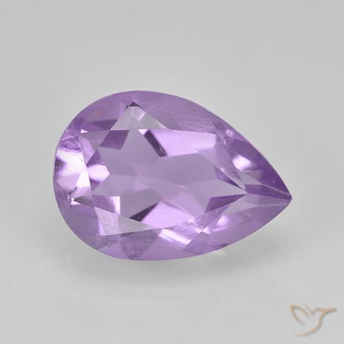 1.74ct طبيعي بنفسجى متوسط جمشت, شكل الكمثرى, VVS-VS
