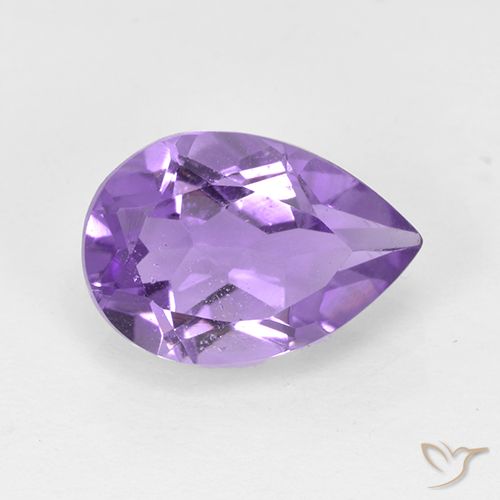 1.68ct طبيعي بنفسجى متوسط جمشت, شكل الكمثرى, قليلا جدا