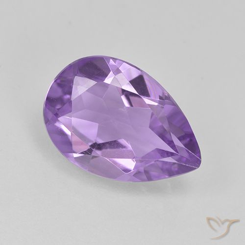 1.57ct طبيعي بنفسجى متوسط جمشت, شكل الكمثرى, VVS-VS