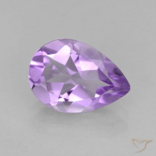 1.59ct طبيعي بنفسجى متوسط جمشت, شكل الكمثرى, VVS-VS